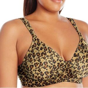 Leading Lady #5028 Leopard Seamless Underwire T-shirt Bra - 44C